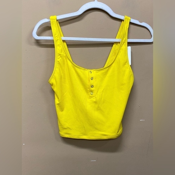 Banana Moon Teens Elle Sunrib Yellow Bikini Top Size L NWT - Picture 1 of 6